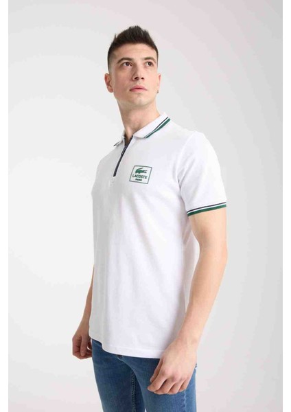 Fermuar Yaka Beyaz Regular Fit