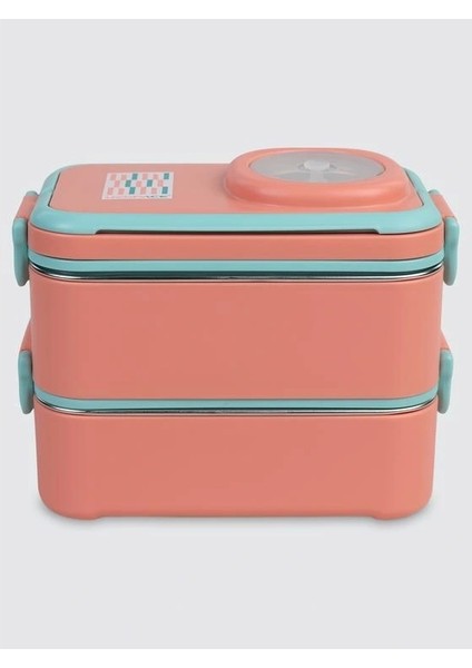 Uzspace VGN-8023-8094 Paslanmaz Çelik Yemek Kabı - Lunch Box 1200 ml Irıs Red