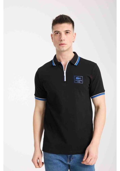 Fermuar Yaka Siyah Regular Fit