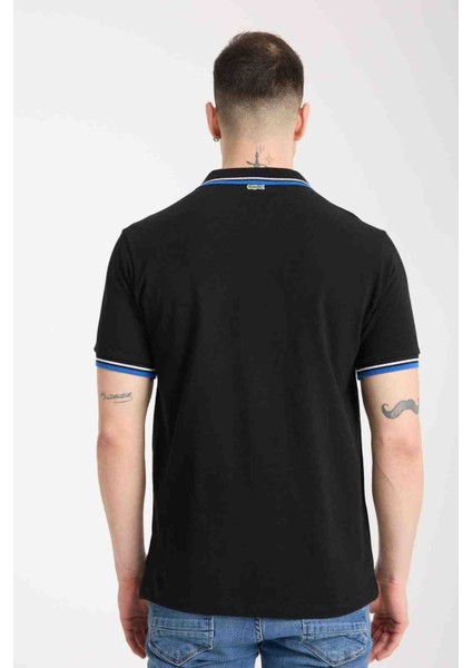 Fermuar Yaka Siyah Regular Fit
