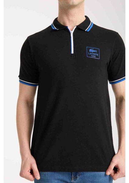 Fermuar Yaka Siyah Regular Fit