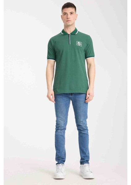 Fermuarlı Yaka Nefti Regular Fit