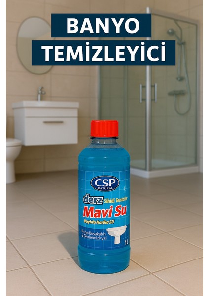 Sihirli Mavi Muhteşem Mavi Su Banyo Derz Temizleyici 1 Lt Duşa Kabin