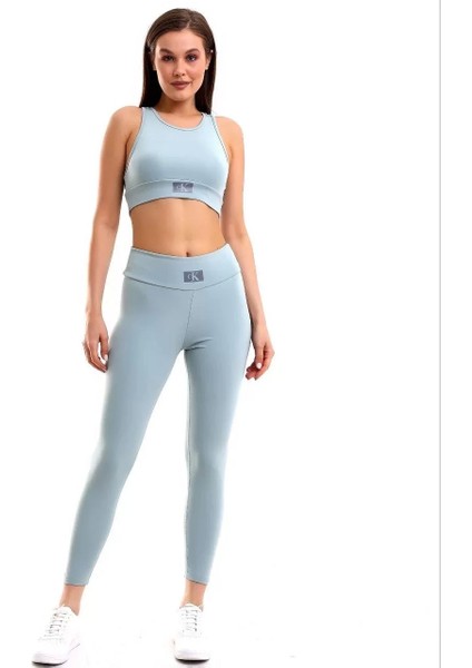 Kadın Crop Tayt Ikili Spor Takımı - Gri fırsatları