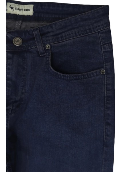 Fistan Store Erkek Lacivert Yüksek Bel Rahat Kesim Boru Paça Battal Jean Pantolon modelleri