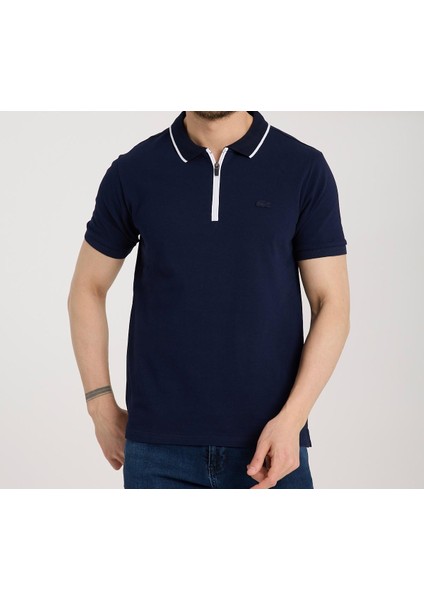 Fermuarlı Yaka Regular Fit Lacivert