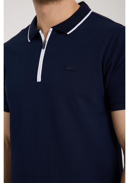Fermuarlı Yaka Regular Fit Lacivert