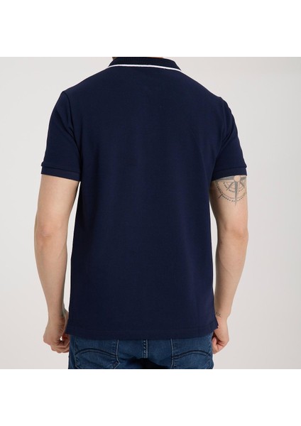 Fermuarlı Yaka Regular Fit Lacivert