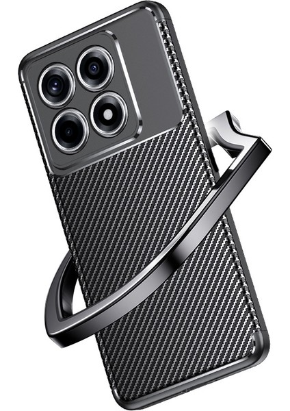 Xiaomi 14T Pro Kılıf Auto Focus Karbon Tasarım Zore Negro Silikon Kapak + Cam Ekran Koruyucu modelleri