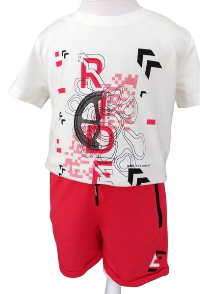 Erkek Çocuk Ride Baskılı T-shirt - Şort İkili Takım 7 Yaş fırsatları