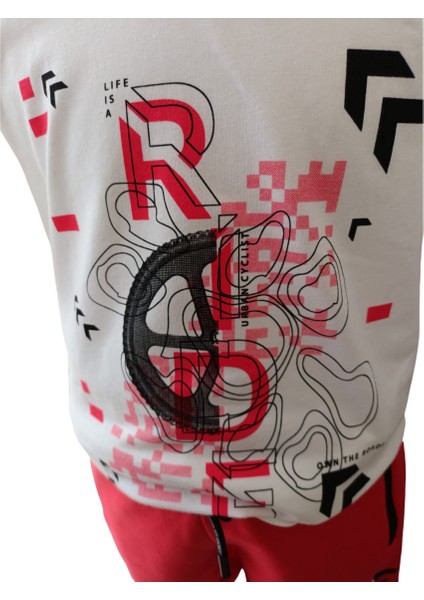 Erkek Çocuk Ride Baskılı T-shirt - Şort İkili Takım 7 Yaş