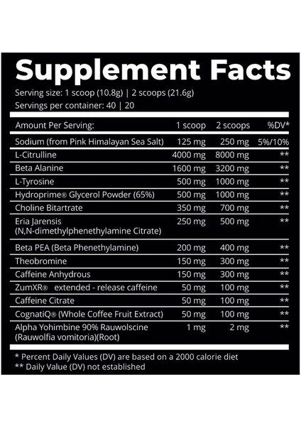 Crack Reloaded Preworkout - 40 Servis