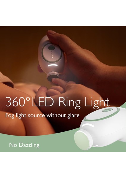 Elektrikli Bebek Tırnak Törpüsü, LED Işıklı, Sessiz, 7 Başlıklı, Şarjlı fiyatları