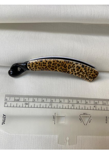 Muz Toka Leopar Desenli Zemini Siyah-Kahve Şık ve Kullanışlı Toka