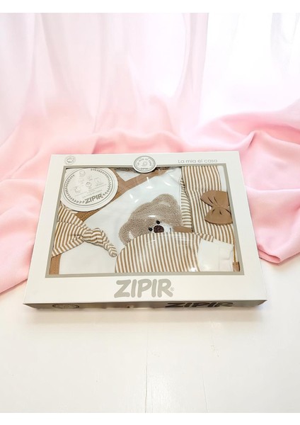 Erkek Bebek 0-3 Ay Süzene Ayıcıklı 5li Set %100 Pamuktan