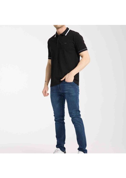 Polo Siyah Grafik Regular Fit