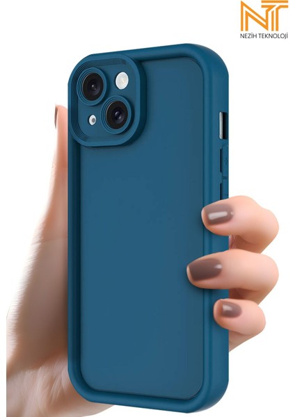 apple iPhone 15 Uyumlu Kamera Korumalı Parlak Stil Tasarım Kapak