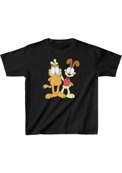 Çocuk Unisex Baskılı T-Shirt - Siyah
