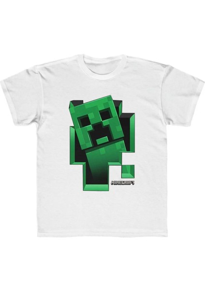 Çocuk Unisex Baskılı T-Shirt - Beyaz