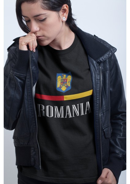 Romanya Milli Romania Takım Forma Baskılı Unisex Kısa Kollu Tişört T-Shirt fırsatları