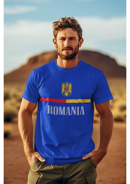 Romanya Milli Romania Takım Forma Baskılı Unisex Kısa Kollu Tişört T-Shirt fiyatları