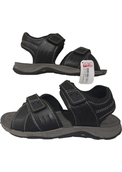 Siyah Cırtlı Erkek Sandalet