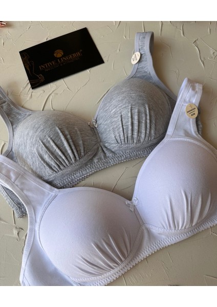 Louisa %85 Pamuklu Balesiz C Cup Toparlayıcı Penye Kalın Askılı 2'li Sütyen fiyatları