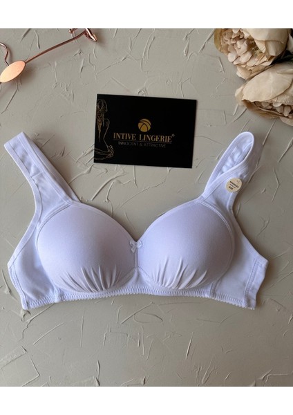 Louisa %85 Pamuklu Balesiz C Cup Toparlayıcı Penye Kalın Askılı 2'li Sütyen modelleri