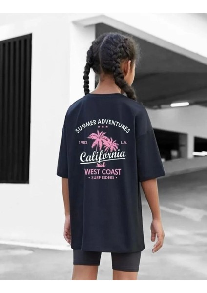 Çocuk Unisex Baskılı T-Shirt - Siyah
