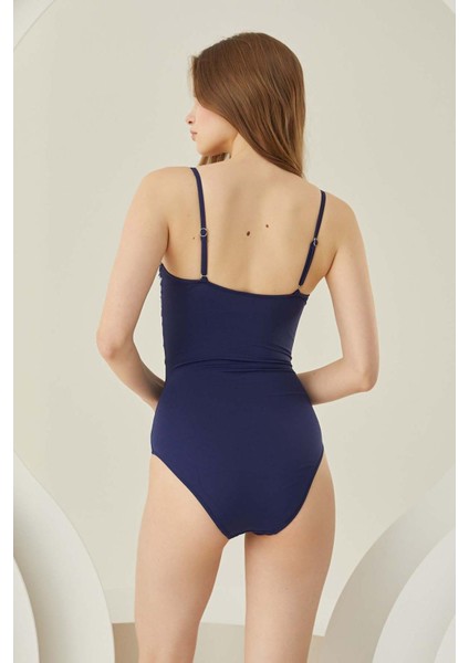 Yaprak Desen Lacivert Kaplı Mayo fiyatları