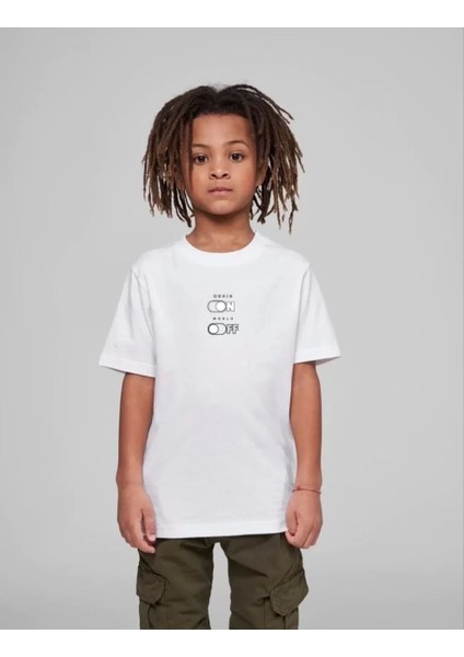 Çocuk Unisex Baskılı T-Shirt - Beyaz fiyatları