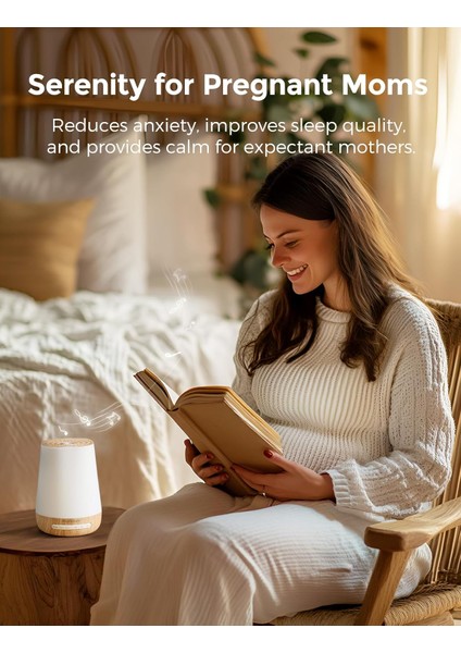 White Noise Makinesi, 34 Ses, 7 Renkli Gece Lambası, App Kontrollü Uyku Yardımı fırsatları