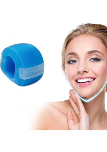 Kas Geliştirici Jawline Çene Egzersiz Topu Orta 30LB Mavi Mavi