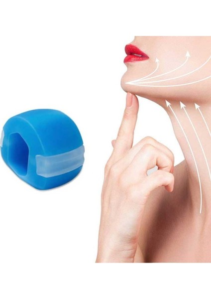 Kas Geliştirici Jawline Çene Egzersiz Topu Orta 30LB Mavi Mavi