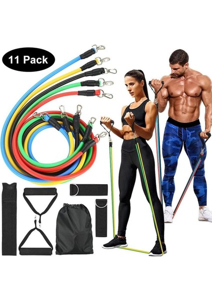 5 Li Profesyonel Direnç Lastiği Seti Hafif Pratik Plates Spor Fitness Kondisyon Direnç Lastik Seti