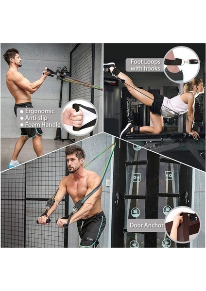 5 Li Profesyonel Direnç Lastiği Seti Hafif Pratik Plates Spor Fitness Kondisyon Direnç Lastik Seti