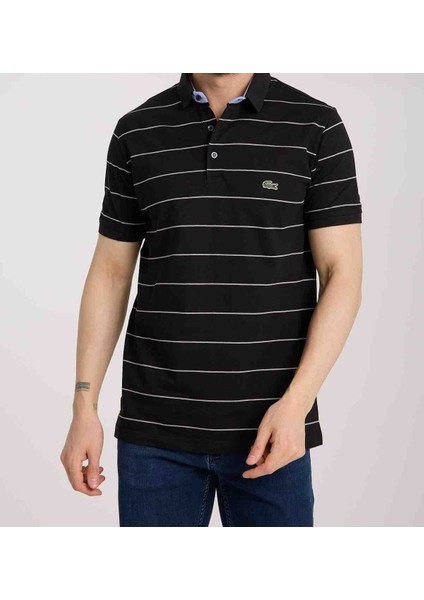 Polo Siyah Çizgili Regular Fit