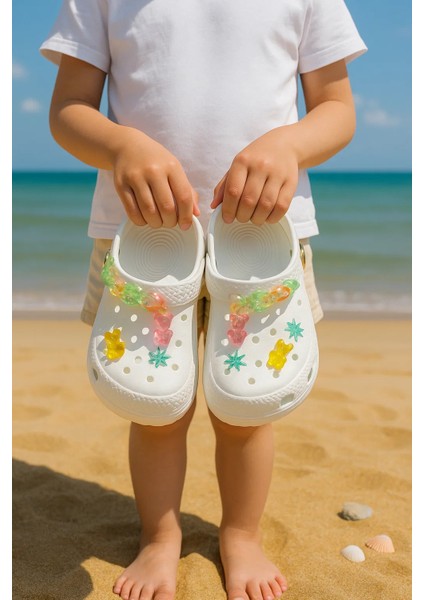 Jelibonlu Boncuklu Kız Çocuk Sandalet-Terlik fiyatları