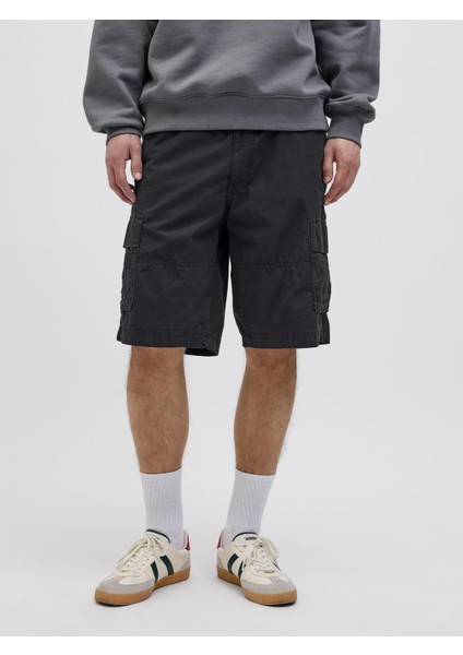 Jack & Jones Jpstcole Mateo Erkek Kargo Şort – %100 Pamuk, Rahat Kesim, Çok Cepli