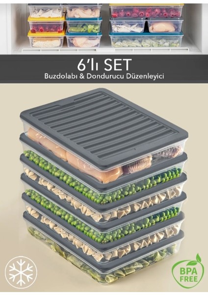Saklama Kabı buzdolabı organizer set buzluk saklama kabı buzdolabı düzenleyici mikrodalga ve difriz uyumlu saklama kabı