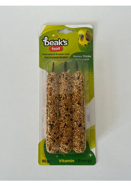 Ballı Muhabbet Kuşu Krakeri - 3 Adet , Premium Kuş Krakeri Vitamin+Energy SKT(05-2026) fiyatları
