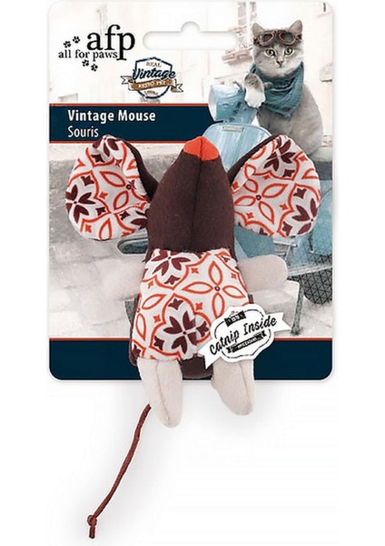 Vintage Cat - Peluş Fare Oyuncak Inslm