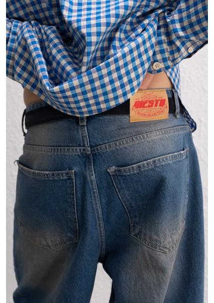 Baggy Fıt Mavi Jean fırsatları