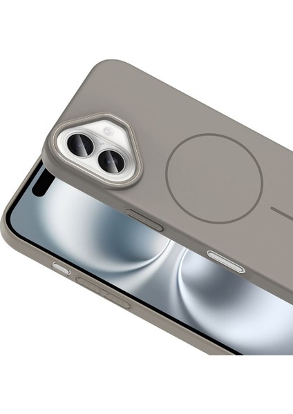 Iphone 16 Plus Uyumlu Magsafe Özellikli Pürüzsüz Yüzey Sert Pc Silikon Kılıf