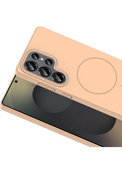 Samsung Galaxy S25 Ultra Uyumlu Magsafe Özellikli Pürüzsüz Yüzey Sert Pc Silikon Kılıf modelleri