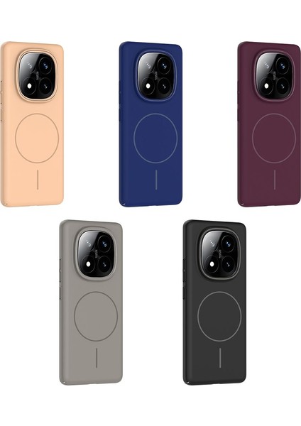 Xiaomi Redmi Note 14 Pro Plus Uyumlu Magsafe Özellikli Pürüzsüz Yüzey Sert Pc Silikon Kılıf