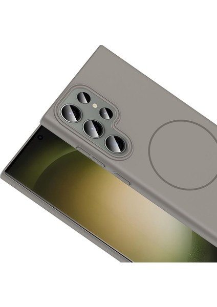 Samsung Galaxy S24 Ultra Uyumlu Magsafe Özellikli Pürüzsüz Yüzey Sert Pc Silikon Kılıf modelleri