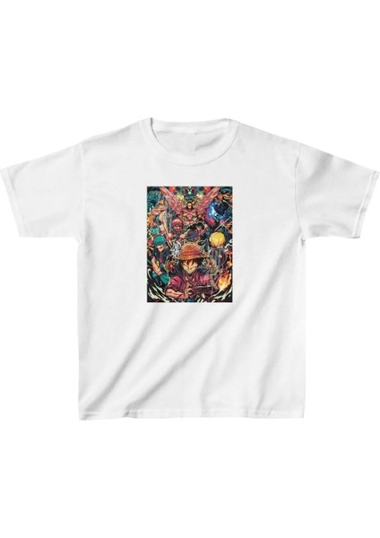 Unisex Çocuk Baskılı T-Shirt - Beyaz