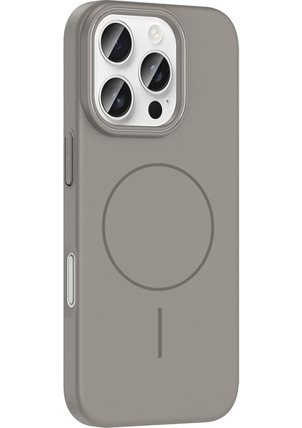 Iphone 16 Pro Uyumlu Magsafe Özellikli Pürüzsüz Yüzey Sert Pc Silikon Kılıf