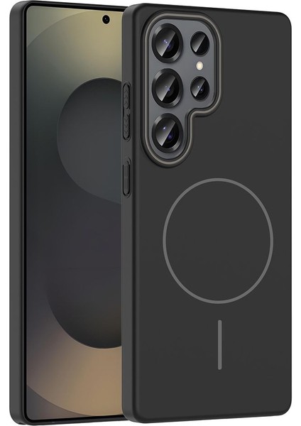 Samsung Galaxy S25 Ultra Uyumlu Magsafe Özellikli Pürüzsüz Yüzey Sert Pc Silikon Kılıf